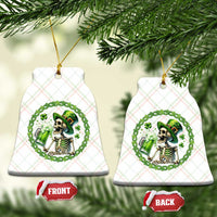 Lucky Irish Skeleton St Patricks Day Ceramic Ornament Beer Lover