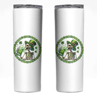 Lucky Irish Skeleton St Patricks Day Skinny Tumbler Beer Lover