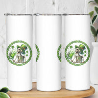 Lucky Irish Skeleton St Patricks Day Skinny Tumbler Beer Lover