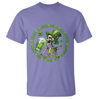 Lucky Irish Skeleton St Patricks Day T Shirt Beer Lover