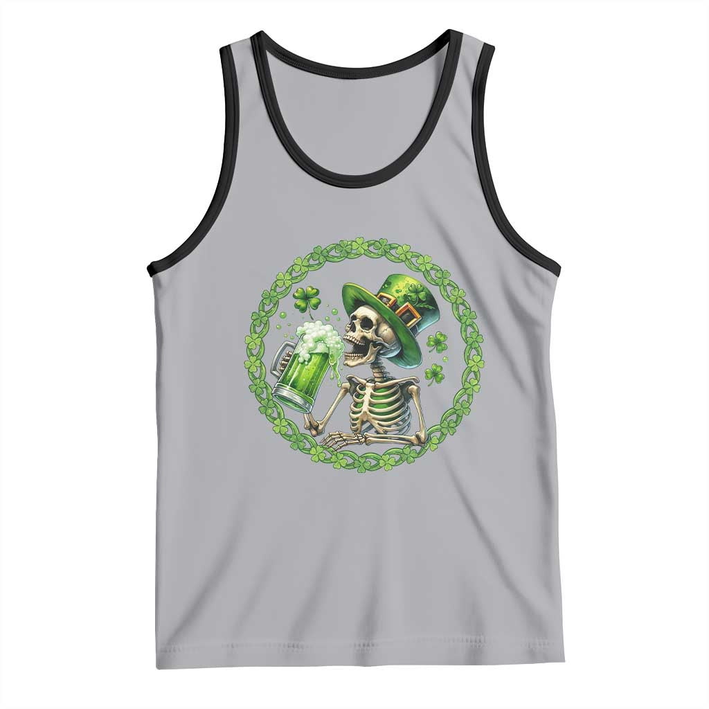 Lucky Irish Skeleton St Patricks Day Tank Top Beer Lover