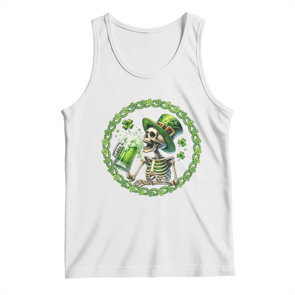 Lucky Irish Skeleton St Patricks Day Tank Top Beer Lover