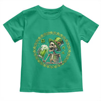 Lucky Irish Skeleton St Patricks Day Toddler T Shirt Beer Lover