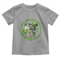 Lucky Irish Skeleton St Patricks Day Toddler T Shirt Beer Lover