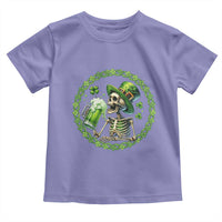 Lucky Irish Skeleton St Patricks Day Toddler T Shirt Beer Lover