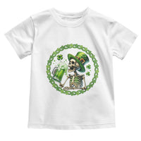 Lucky Irish Skeleton St Patricks Day Toddler T Shirt Beer Lover
