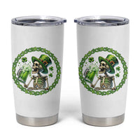 Lucky Irish Skeleton St Patricks Day Tumbler Cup Beer Lover