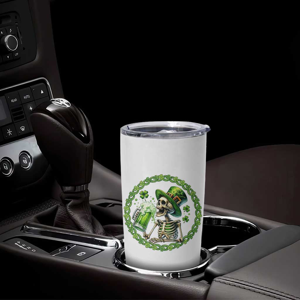 Lucky Irish Skeleton St Patricks Day Tumbler Cup Beer Lover