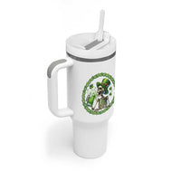 Lucky Irish Skeleton St Patricks Day Tumbler With Handle Beer Lover