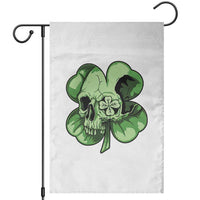 St Patricks Day Lucky Shamrock Skull Gift Garden Flag