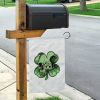 St Patricks Day Lucky Shamrock Skull Gift Garden Flag