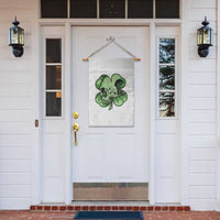 St Patricks Day Lucky Shamrock Skull Gift Garden Flag