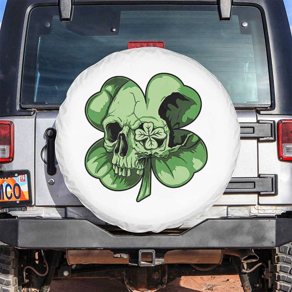 St Patricks Day Lucky Shamrock Skull Gift Spare Tire Cover