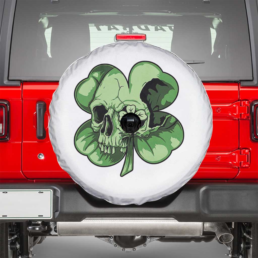 St Patricks Day Lucky Shamrock Skull Gift Spare Tire Cover