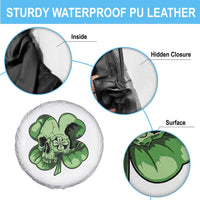 St Patricks Day Lucky Shamrock Skull Gift Spare Tire Cover
