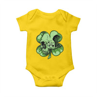 St Patricks Day Lucky Shamrock Skull Gift Baby Onesie
