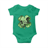St Patricks Day Lucky Shamrock Skull Gift Baby Onesie