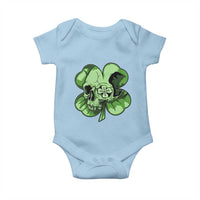 St Patricks Day Lucky Shamrock Skull Gift Baby Onesie
