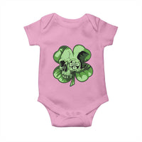 St Patricks Day Lucky Shamrock Skull Gift Baby Onesie