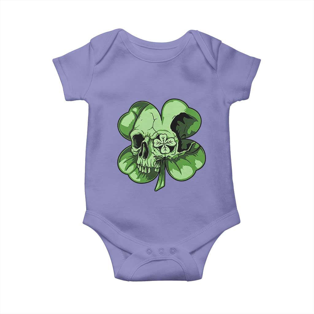St Patricks Day Lucky Shamrock Skull Gift Baby Onesie