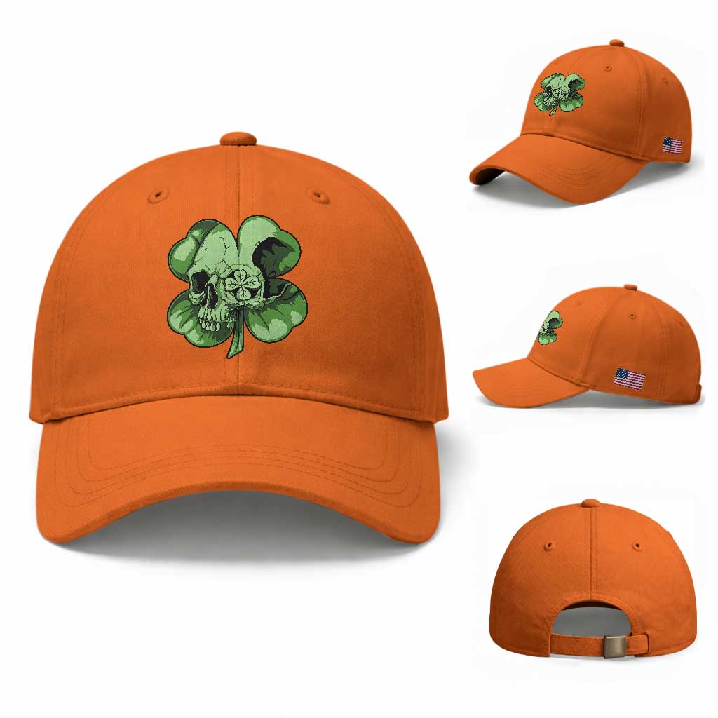 St Patricks Day Lucky Shamrock Skull Gift Baseball Cap