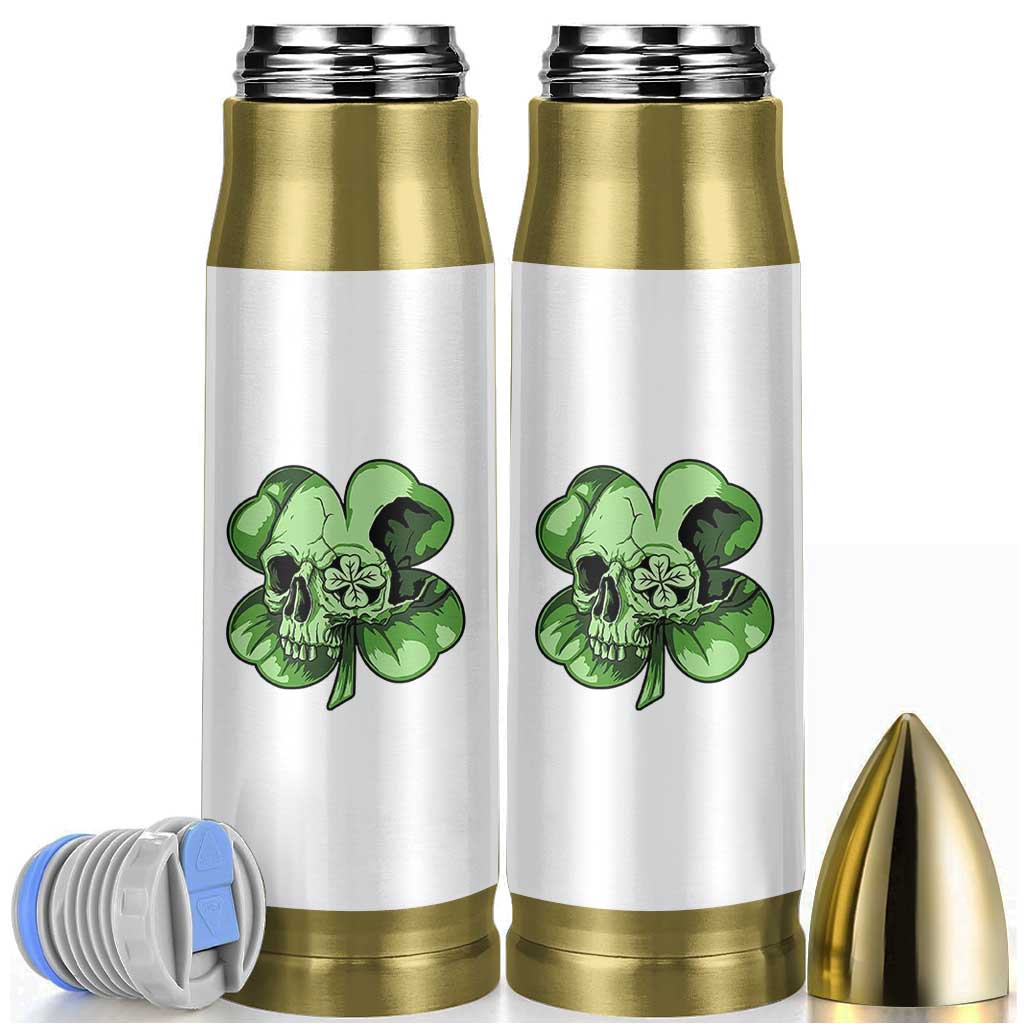 St Patricks Day Lucky Shamrock Skull Gift Bullet Tumbler