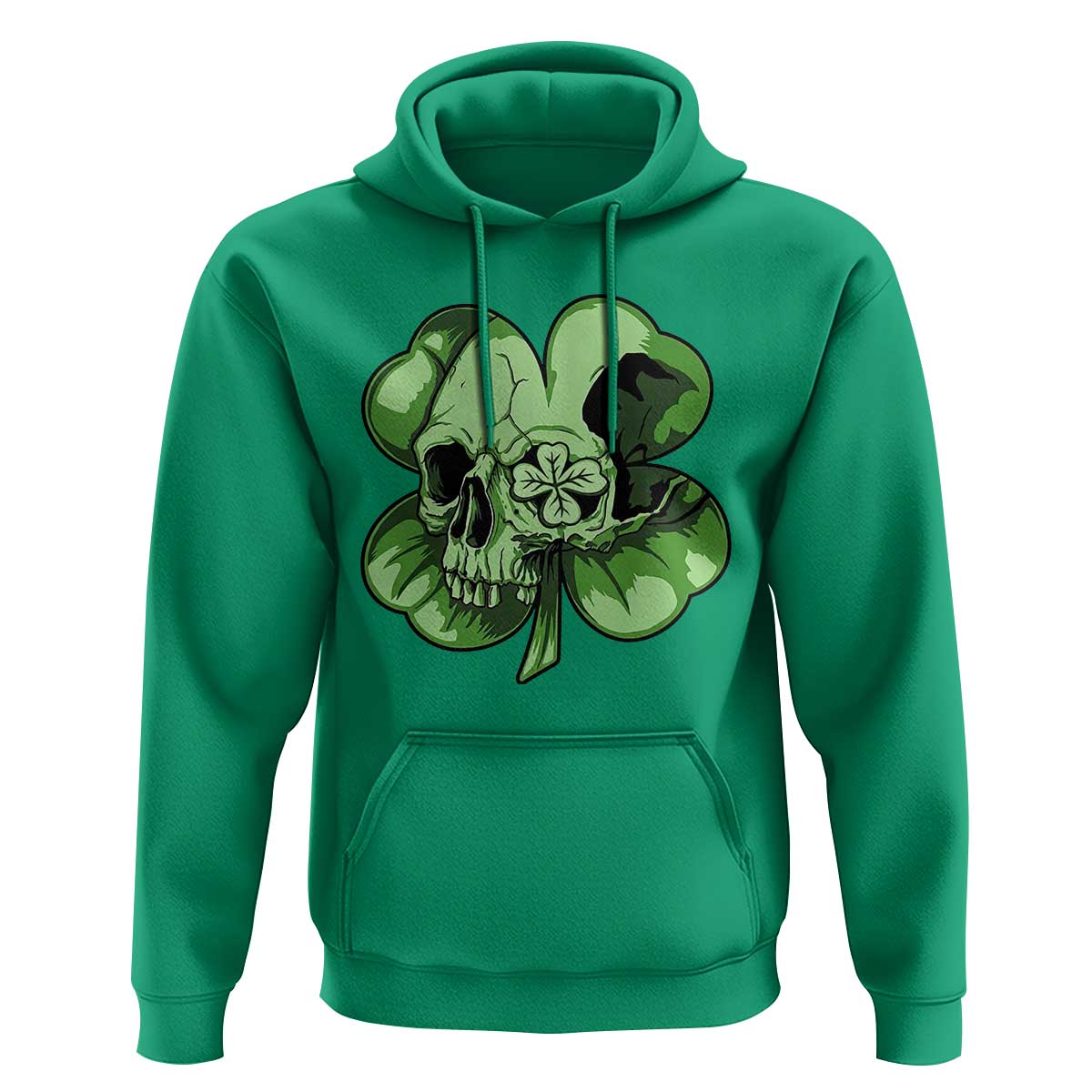 St Patricks Day Lucky Shamrock Skull Gift Hoodie