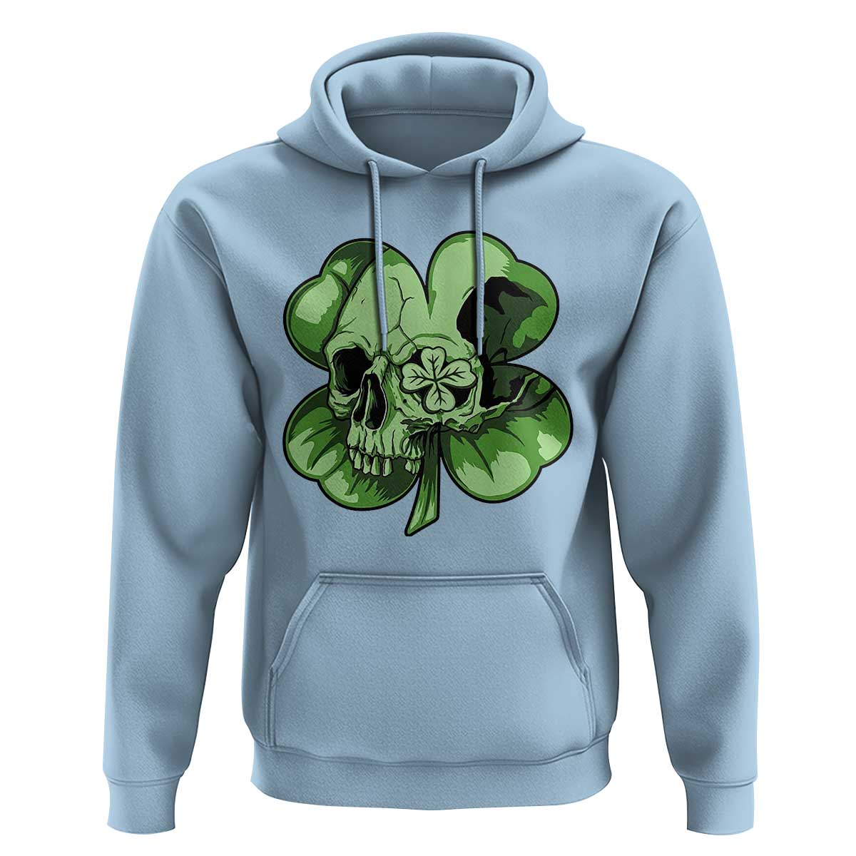 St Patricks Day Lucky Shamrock Skull Gift Hoodie