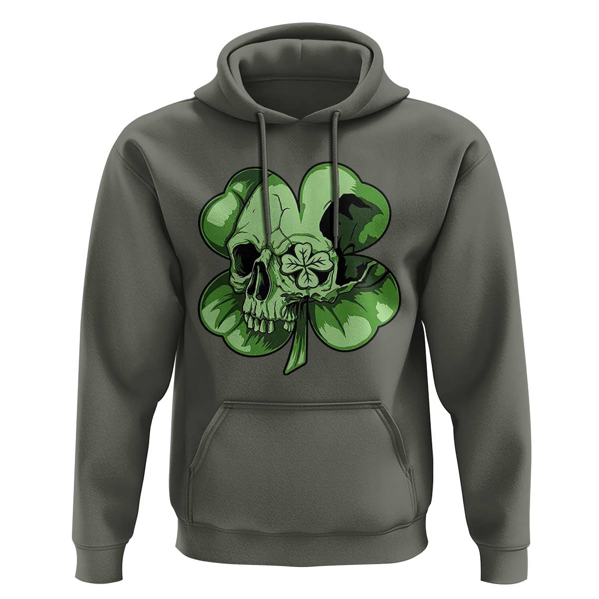St Patricks Day Lucky Shamrock Skull Gift Hoodie