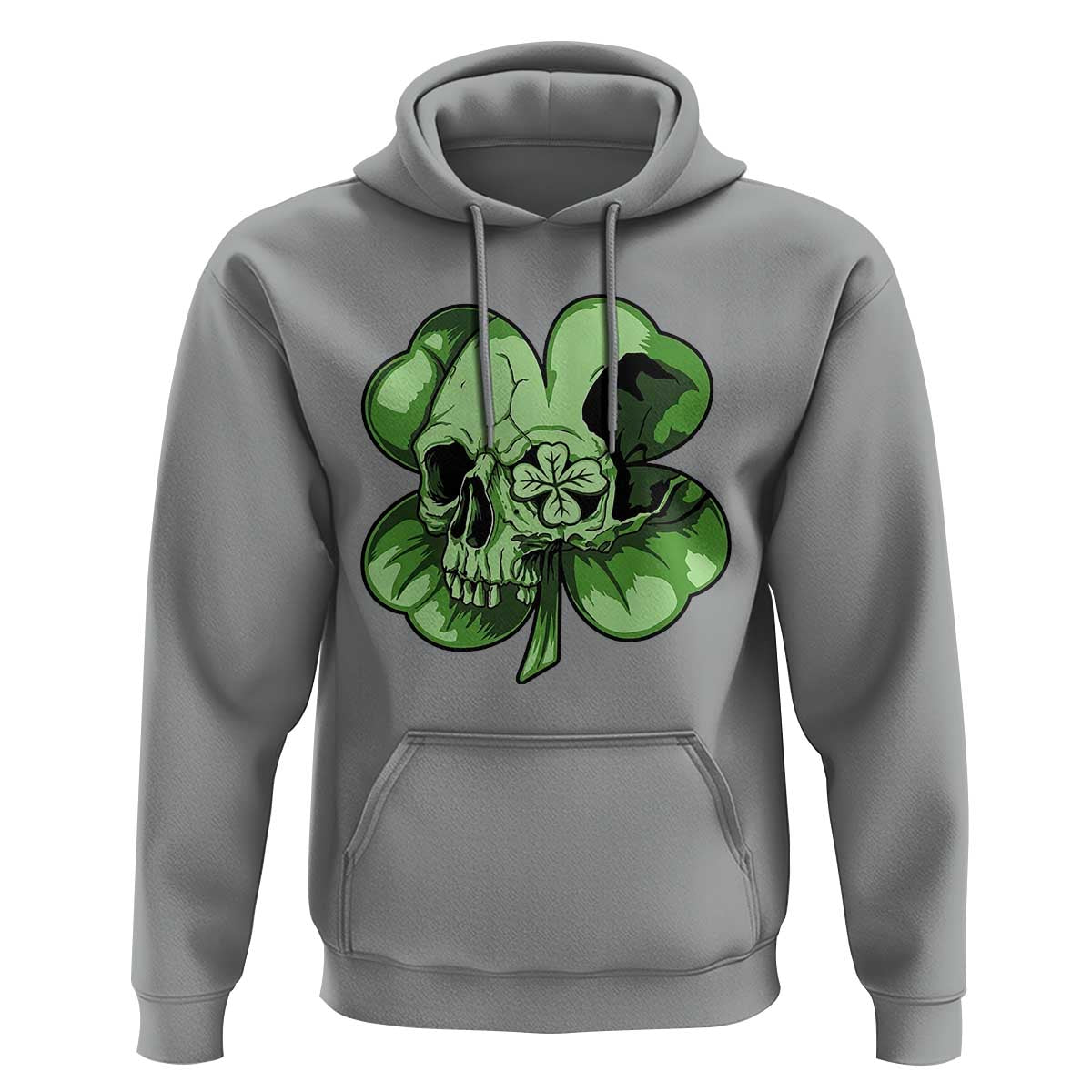St Patricks Day Lucky Shamrock Skull Gift Hoodie