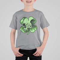 St Patricks Day Lucky Shamrock Skull Gift T Shirt For Kid