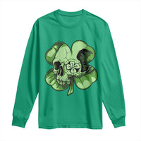 St Patricks Day Lucky Shamrock Skull Gift Long Sleeve Shirt