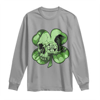 St Patricks Day Lucky Shamrock Skull Gift Long Sleeve Shirt