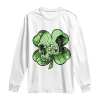 St Patricks Day Lucky Shamrock Skull Gift Long Sleeve Shirt