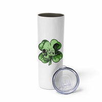 St Patricks Day Lucky Shamrock Skull Gift Skinny Tumbler