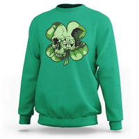 St Patricks Day Lucky Shamrock Skull Gift Sweatshirt