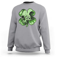 St Patricks Day Lucky Shamrock Skull Gift Sweatshirt