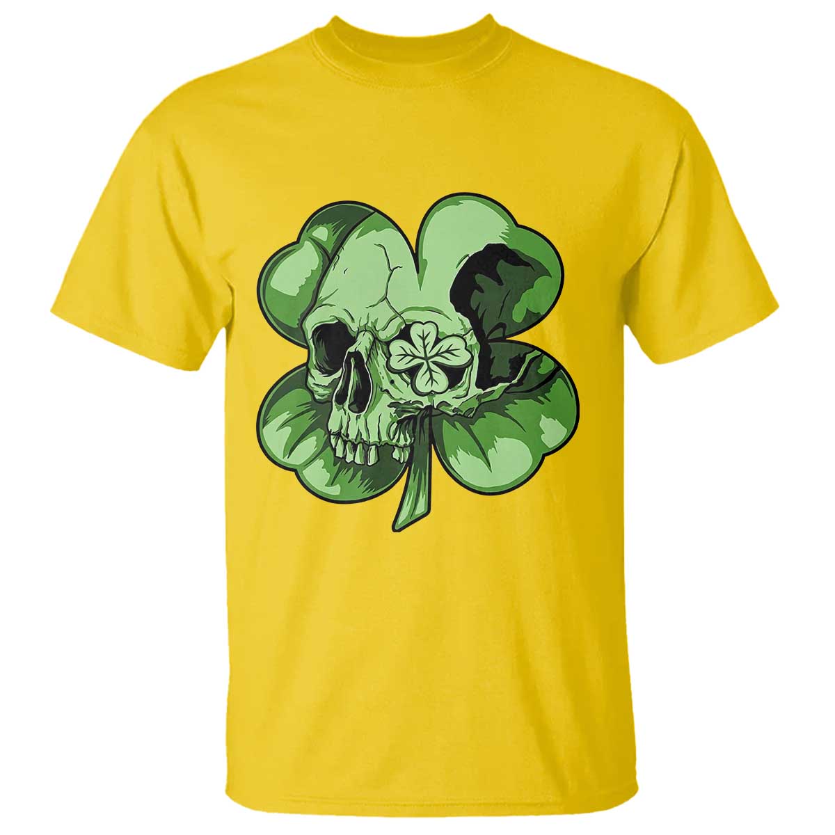 St Patricks Day Lucky Shamrock Skull Gift T Shirt