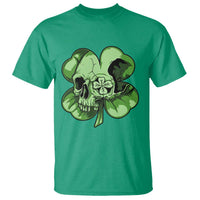 St Patricks Day Lucky Shamrock Skull Gift T Shirt