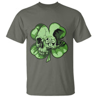 St Patricks Day Lucky Shamrock Skull Gift T Shirt