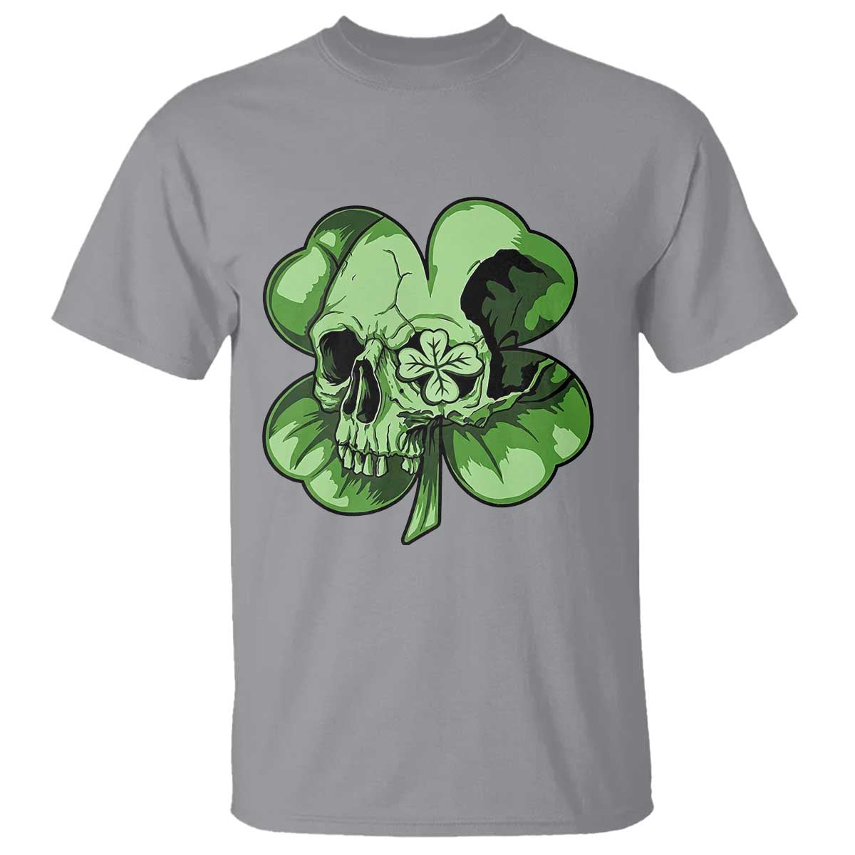 St Patricks Day Lucky Shamrock Skull Gift T Shirt