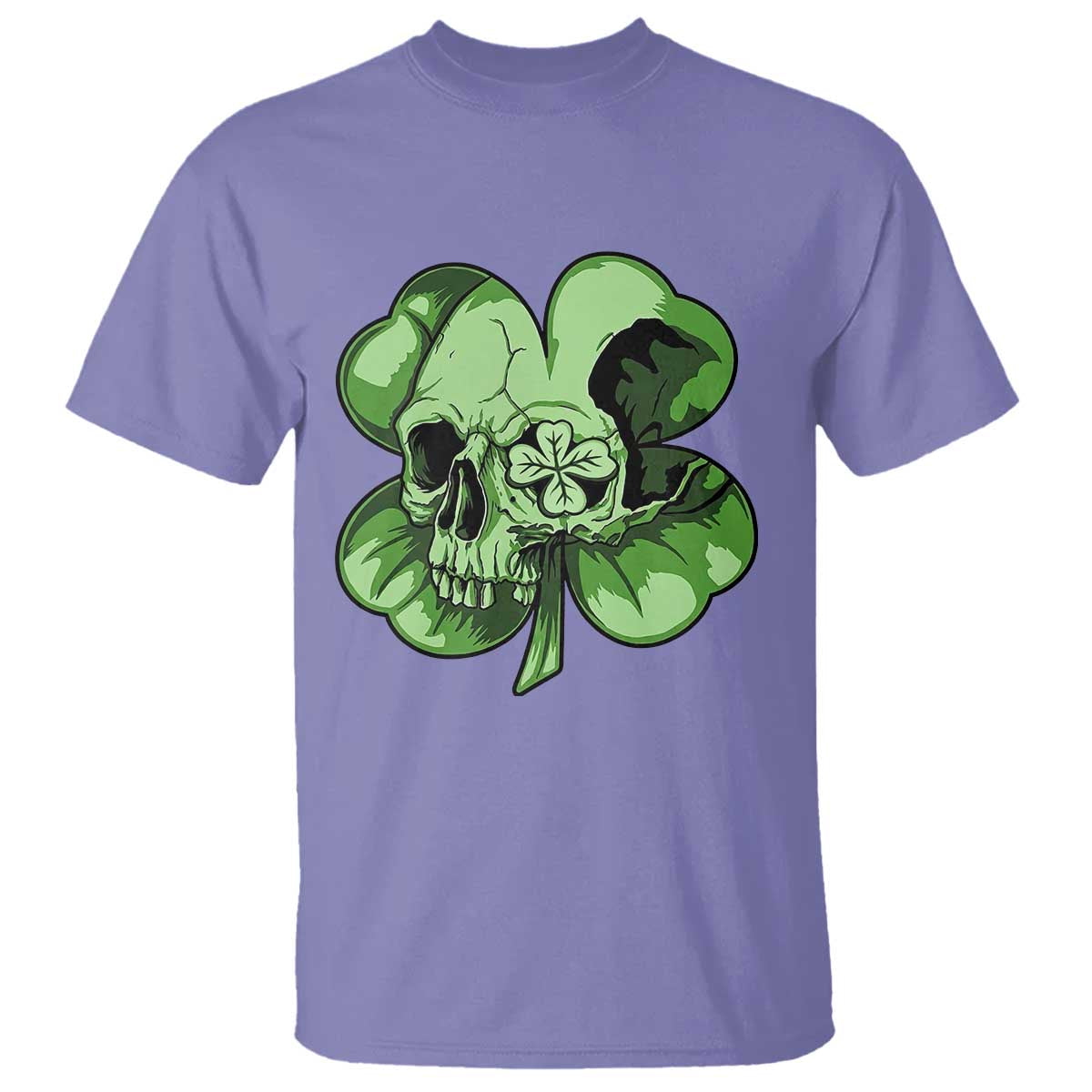 St Patricks Day Lucky Shamrock Skull Gift T Shirt