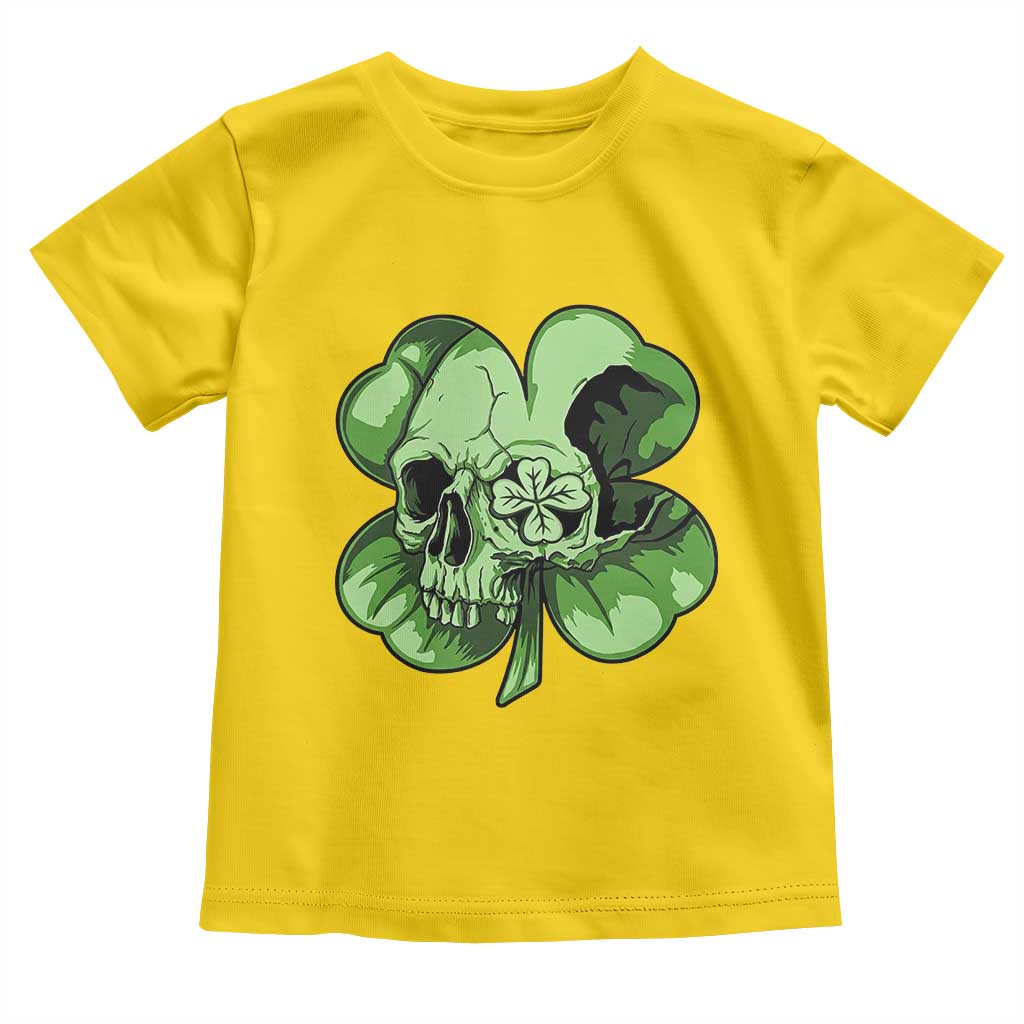 St Patricks Day Lucky Shamrock Skull Gift Toddler T Shirt