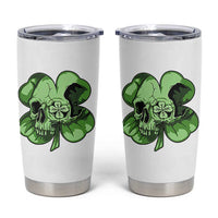 St Patricks Day Lucky Shamrock Skull Gift Tumbler Cup