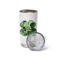 St Patricks Day Lucky Shamrock Skull Gift Tumbler Cup