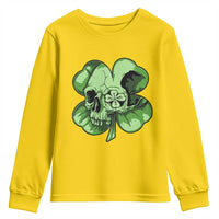 St Patricks Day Lucky Shamrock Skull Gift Youth Sweatshirt