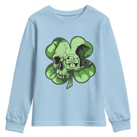 St Patricks Day Lucky Shamrock Skull Gift Youth Sweatshirt