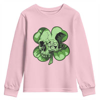 St Patricks Day Lucky Shamrock Skull Gift Youth Sweatshirt