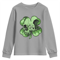 St Patricks Day Lucky Shamrock Skull Gift Youth Sweatshirt