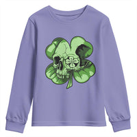 St Patricks Day Lucky Shamrock Skull Gift Youth Sweatshirt